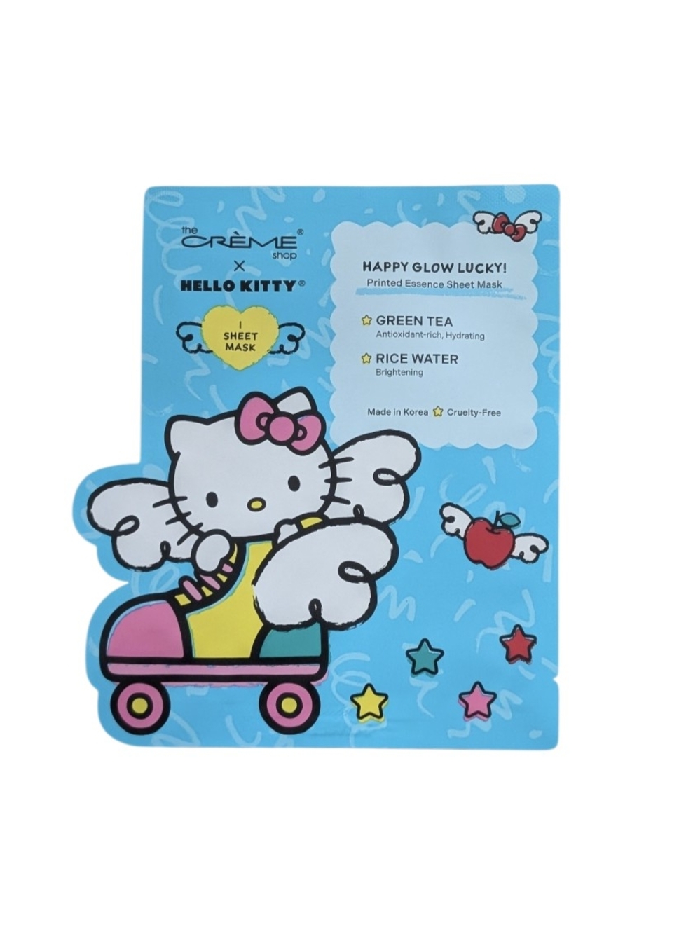 The Creme Shop x Hello Kitty Blue Printed Essence Sheet Mask with Orange Extract